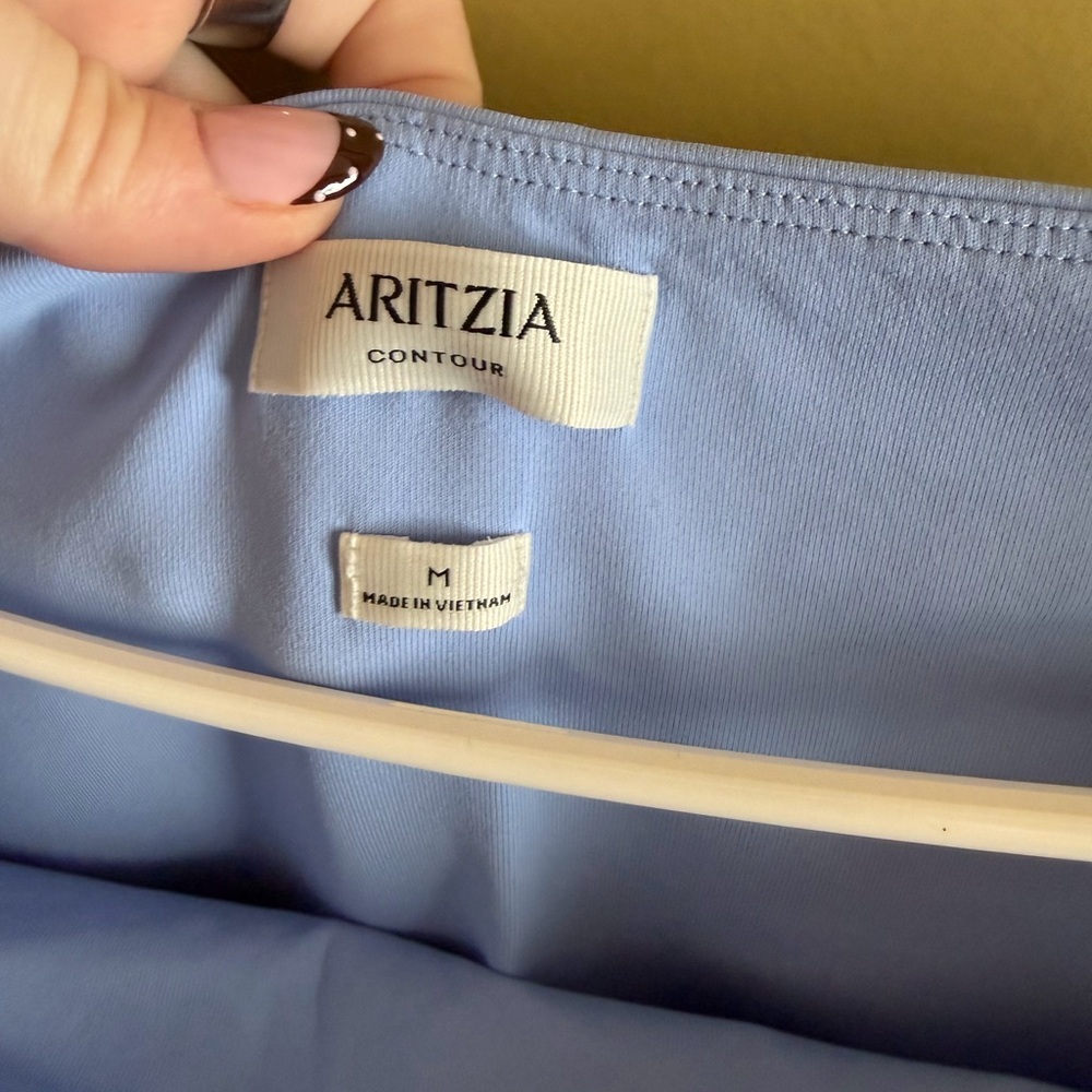 Aritzia Contour Ravish Blue Off-Shoulder Women's Top - Picture 3 of 3
